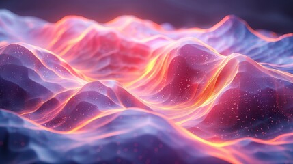 Abstract 3D Background. Dynamic abstract shapes dance and shift, their edges bathed in electric light, creating a mesmerizing spectacle.