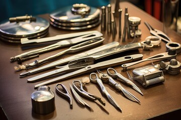 Fototapeta premium Pedicure Tools: Close-ups of tools used during a pedicure.
