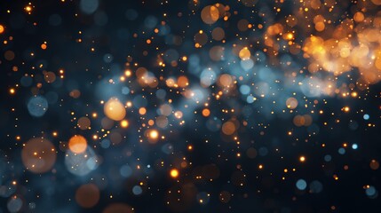 Abstract bokeh lights background with orange and blue gradient glow perfect for holiday decorations and creative designs