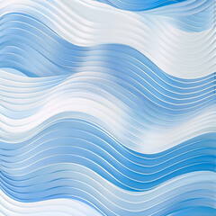 Smooth, wavy lines in a soothing gradient of blue and white, creating a peaceful, flowing pattern, Wallpaper, Generative AI