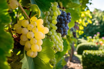 Fototapeta premium ripe grape in the garden