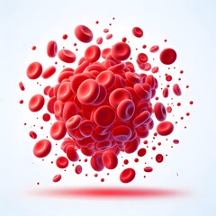 blood cells white background