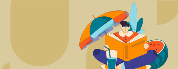 24 Solar Terms, Great Heat Characters Flat Vector Concept Operation Hand Drawn Illustration
