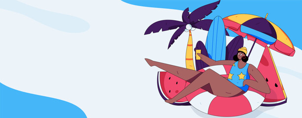 24 Solar Terms, Great Heat Characters Flat Vector Concept Operation Hand Drawn Illustration
