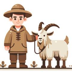 young man with goat