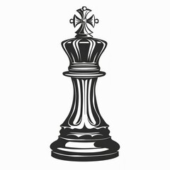 Fototapeta premium bishop chess piece king on white background 