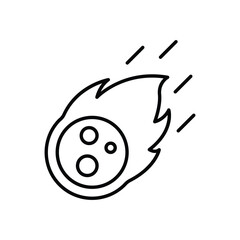 Meteorite vector icon