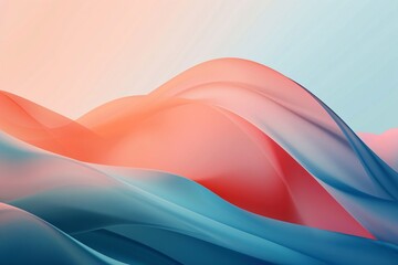 a blue and red wavy lines