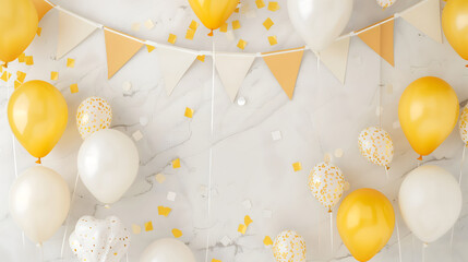 Festive balloons banner - Celebration design