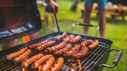 Grilling Feast: A mouthwatering spread of barbecue meats sizzling on the grill, creating a delicious dinner spread