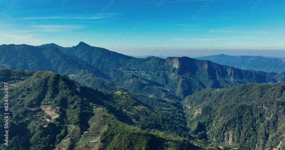 Canvas Prints Drone fly over the mountain landscape in Taiwan