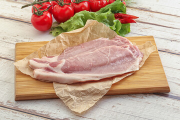 Raw pork steak for grill