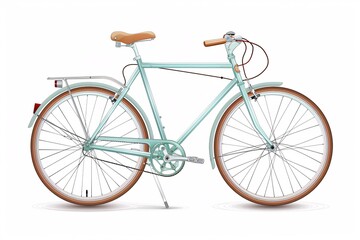 a blue and brown bicycle