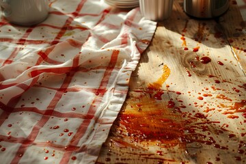 Fototapeta premium A knife sitting on top of a wooden cutting board