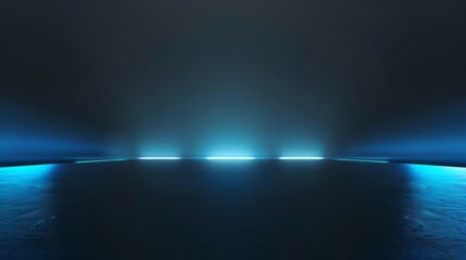 Gradient black and light blue ground computer land electronic PNG
