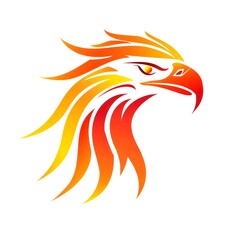 Obraz premium illustration art emblem of eagle and wing