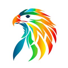 Obraz premium illustration art emblem of eagle and wing