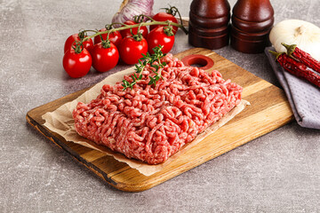 Raw minced beef uncooked meat