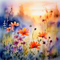 Obraz premium Blooming Beauty: Captivating Cosmos in Nature's Palette