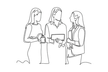 Client and customer concept. Single line draw design. Full length animation illustration. High quality 4k footage.