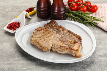 Grilled pork neck juicy steack