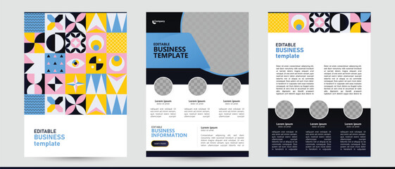 education learning brochure flyer booklet ad template and text layout for children teenager audience. community volunteering social work event abstract background poster advertisement