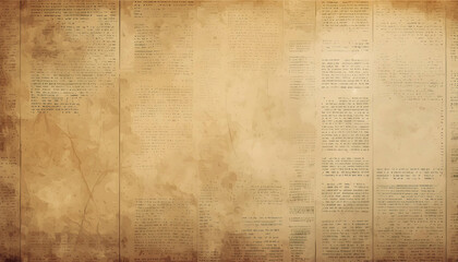 Fototapeta premium an old paper background with a worn, grunge texture, reminiscent of aged newspaper pages, Ai generated 