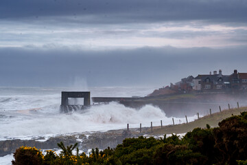 Craster in the storm