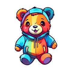 illustration art kawaii cartoon of bear
