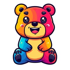 illustration art kawaii cartoon of bear
