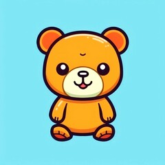 Obraz premium illustration art kawaii cartoon of bear