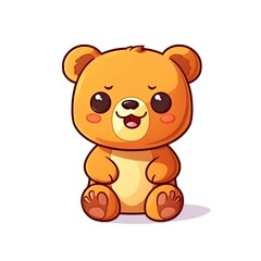Obraz premium illustration art kawaii cartoon of bear
