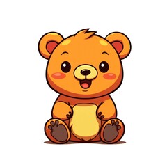 illustration art kawaii cartoon of bear
