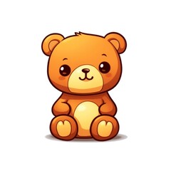 Fototapeta premium illustration art kawaii cartoon of bear