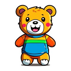 illustration art kawaii cartoon of bear