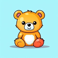Obraz premium illustration art kawaii cartoon of bear