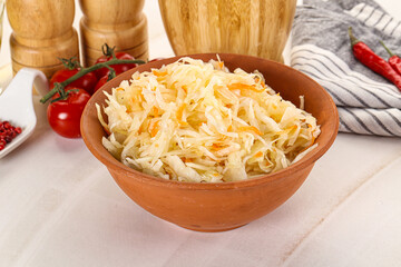 Homemade fermented cabbage Sauerkraut