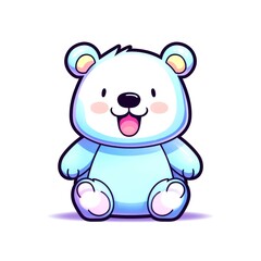 illustration art kawaii cartoon of bear