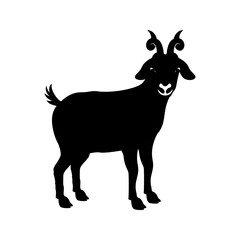 goat silhouette vector illustration. Eid al-Adha Mubarak Bakrid festival