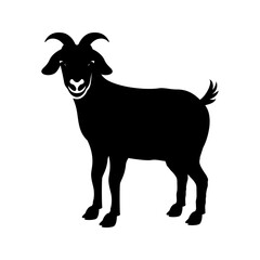 goat silhouette vector illustration. Eid al-Adha Mubarak Bakrid festival