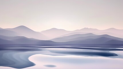 Digital technology purple lake minimalist poster background