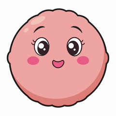 Fototapeta premium Adorable Blush Cartoon Drawing, Cute Blush Graphic