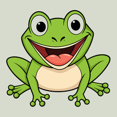 Fototapeta premium Adorable Frog Cartoon Drawing, Cute Frog Graphic