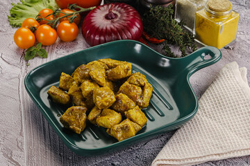 Indian cuisine curry chicken fillet