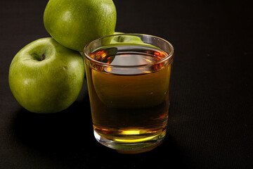 Fresh sweet natural apple juice