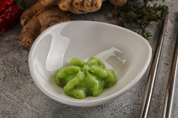 Green organic asian Wasabi seasoning