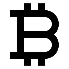 Fototapeta premium bitcoin sign line icon for ui website and application