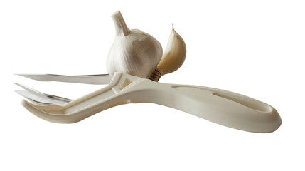 A bird perched on a pair of scissors