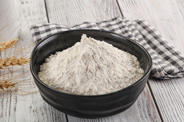 Wheat flour heap for bake