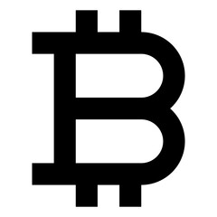 Fototapeta premium bitcoin sign line icon for website and application
